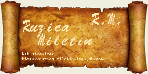 Ružica Miletin vizit kartica